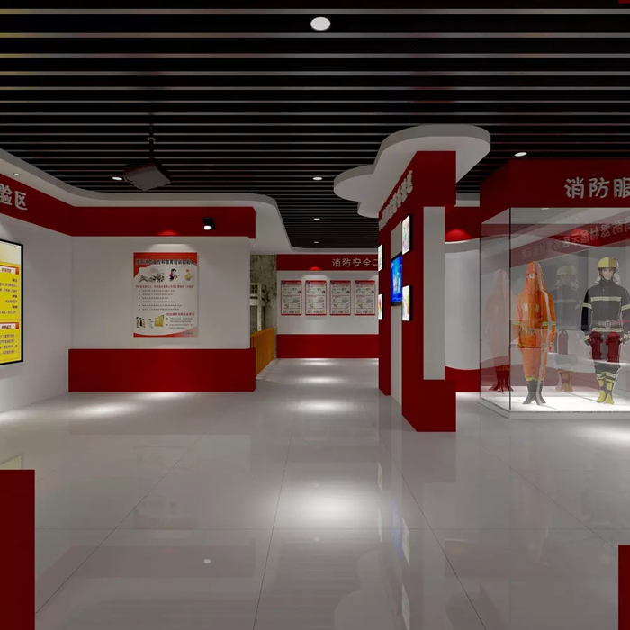 河南消防隊(duì)黨建展廳設(shè)計(jì)-突出紅色文化鮮明特色